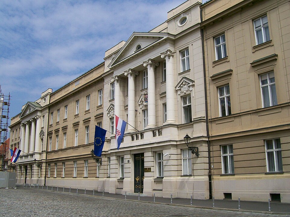 Exterior of the Croatian parliament building